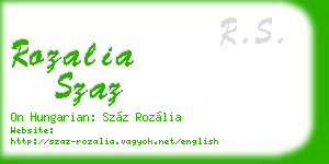rozalia szaz business card