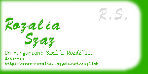 rozalia szaz business card